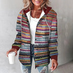 Sandie | Check Casual Hooded Jacket