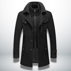 Men’s Double Layer Wool Blend Overcoat