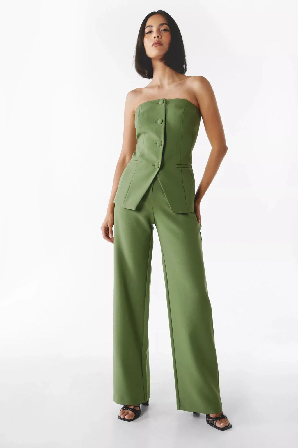 Virelle | Strapless Tailored Two-Piece Set