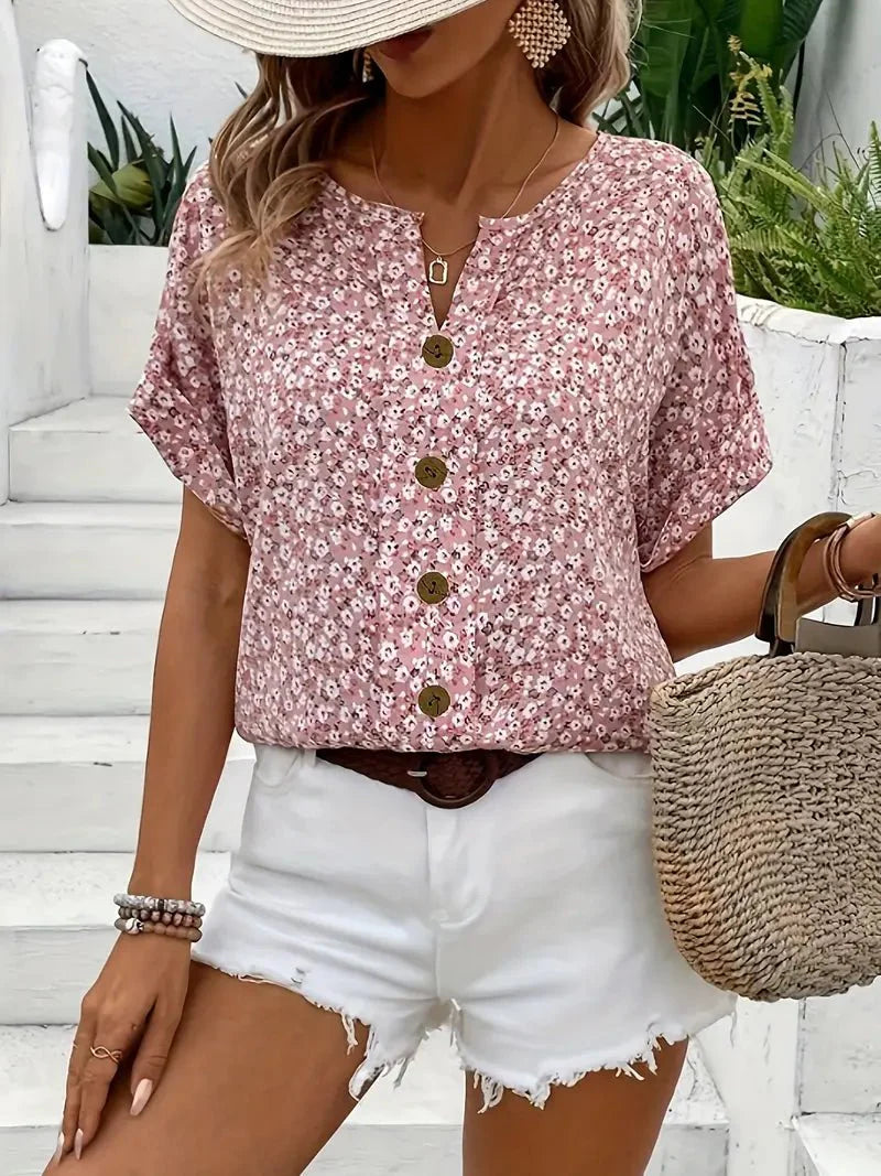 Claire | Floral Button-Up Top