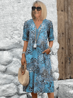 Women’s Floral Midi Dress Casual Fit