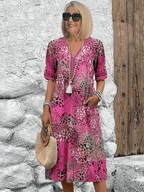 Women’s Floral Midi Dress Casual Fit