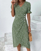 Isolde | Floral V-Neck Dress