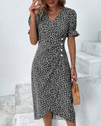 Isolde | Floral V-Neck Dress