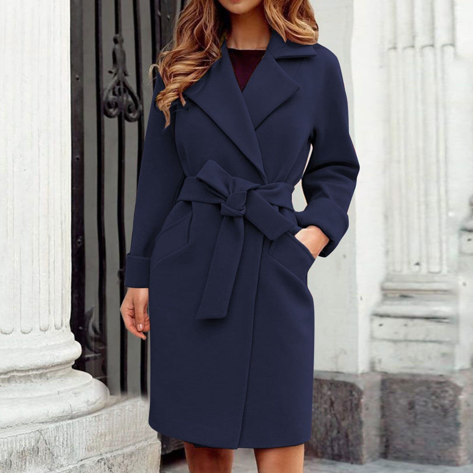 Grace | Women's Long Coat with Belt