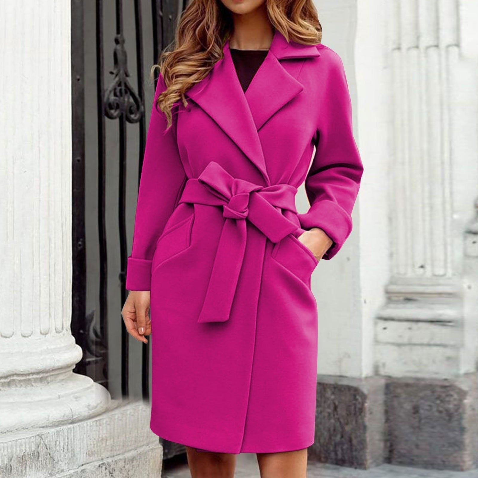 Grace | Women's Long Coat with Belt