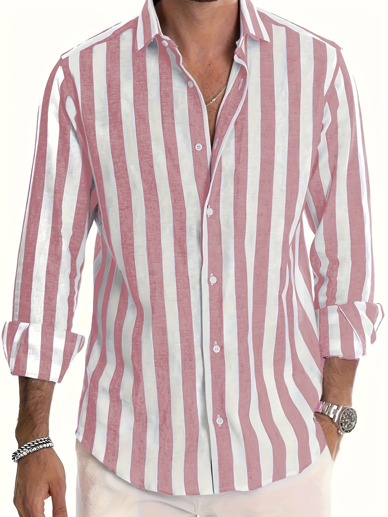 Men’s Striped Long Sleeve Shirt