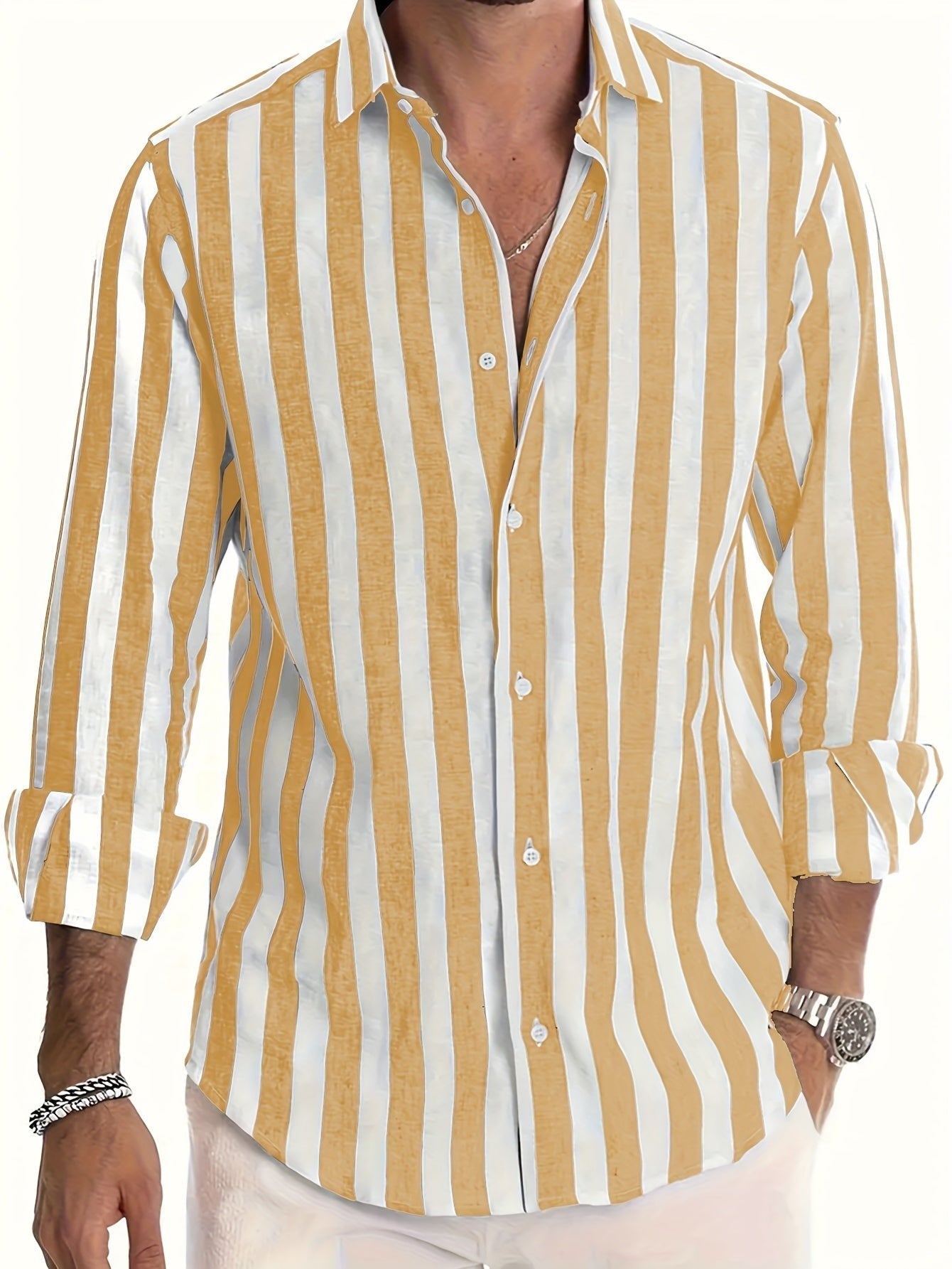 Men’s Striped Long Sleeve Shirt