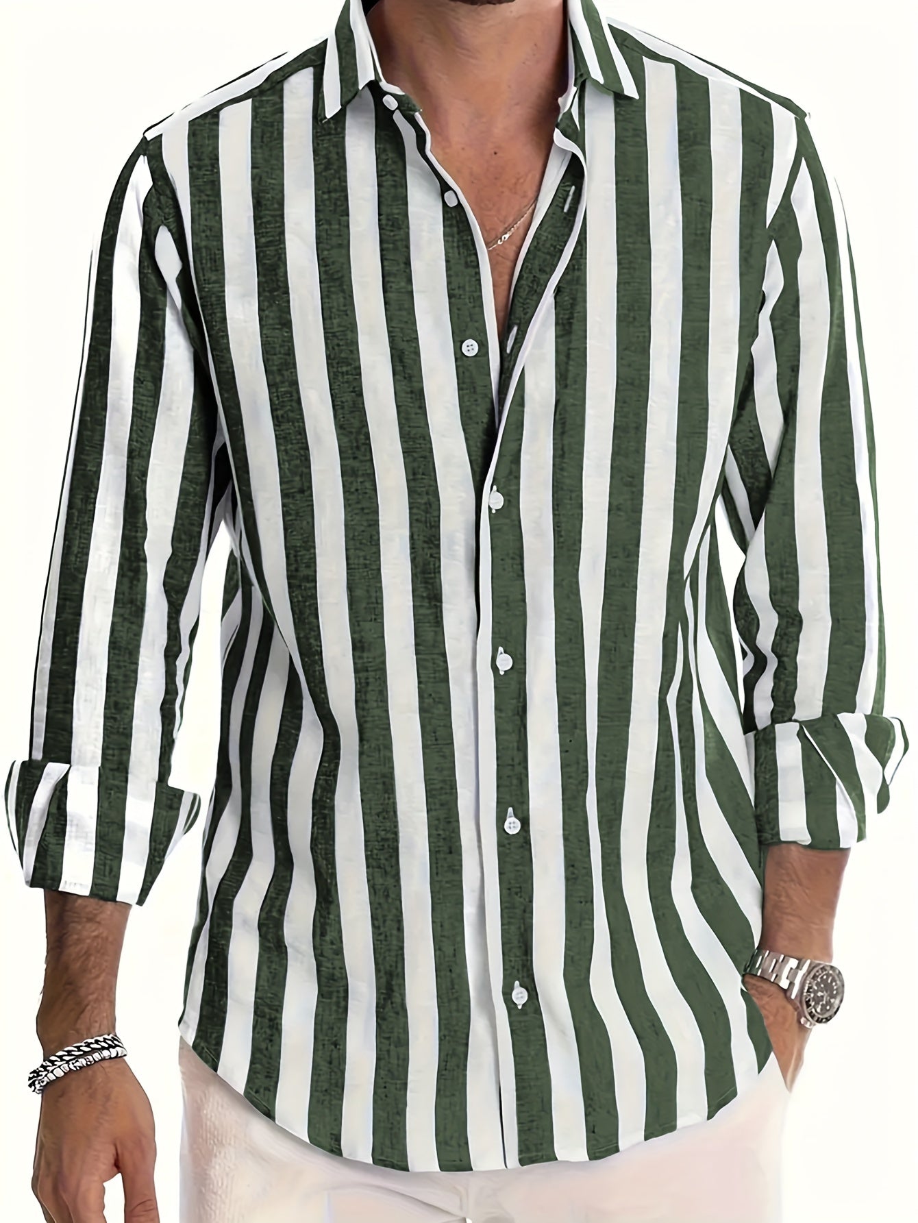 Men’s Striped Long Sleeve Shirt