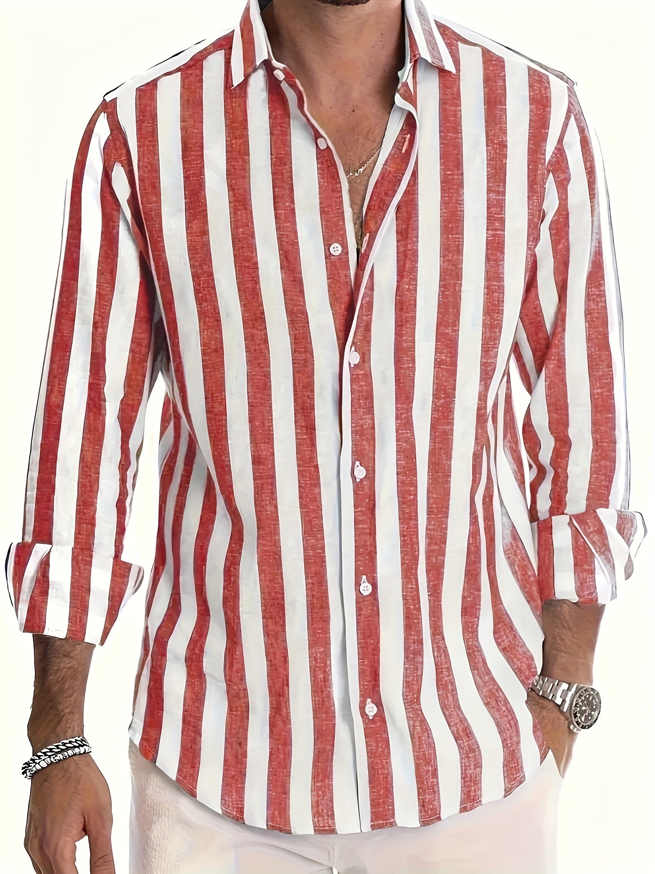 Men’s Striped Long Sleeve Shirt