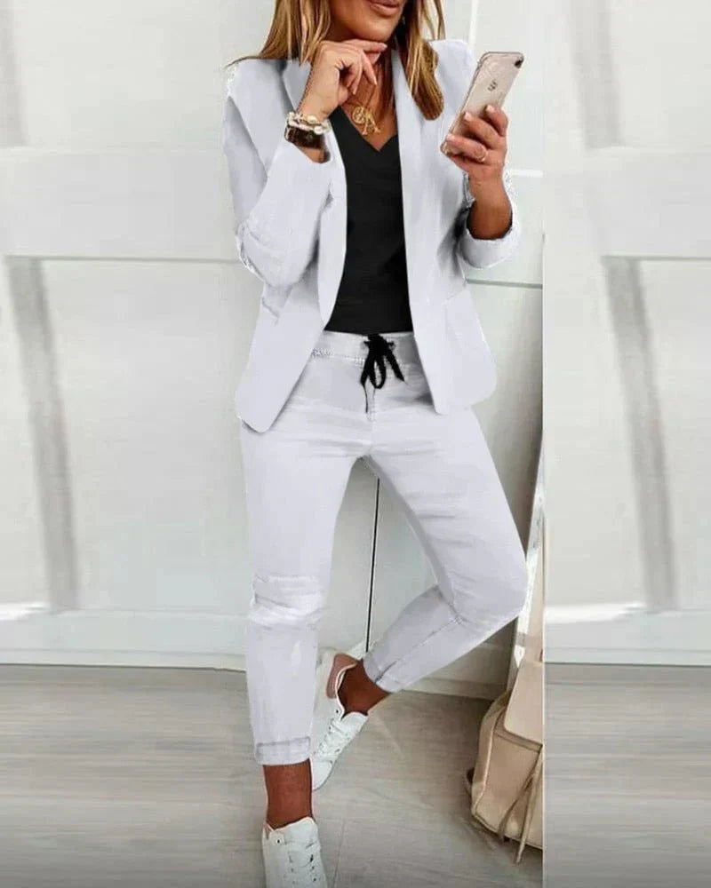 Women’s Casual Blazer & Jogger Set