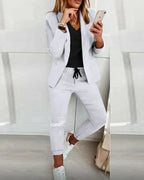 Women’s Casual Blazer & Jogger Set
