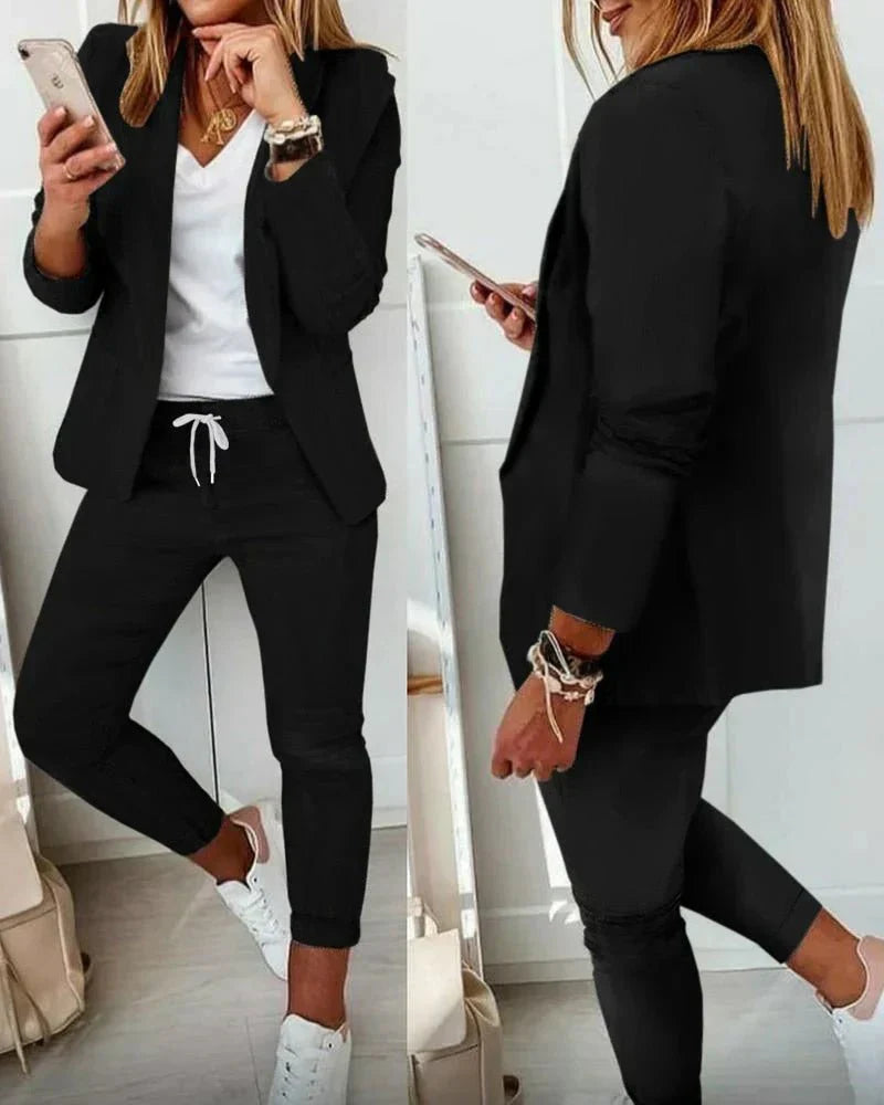 Women’s Casual Blazer & Jogger Set