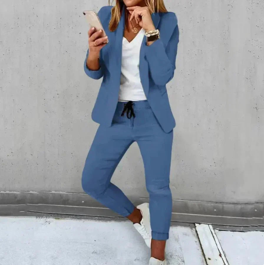 Women’s Casual Blazer & Jogger Set