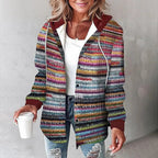 Women's Casual Plaid Hoodie Jacket