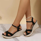 Serelina | Elegant Strappy Wedge Sandals