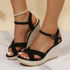 Serelina | Elegant Strappy Wedge Sandals