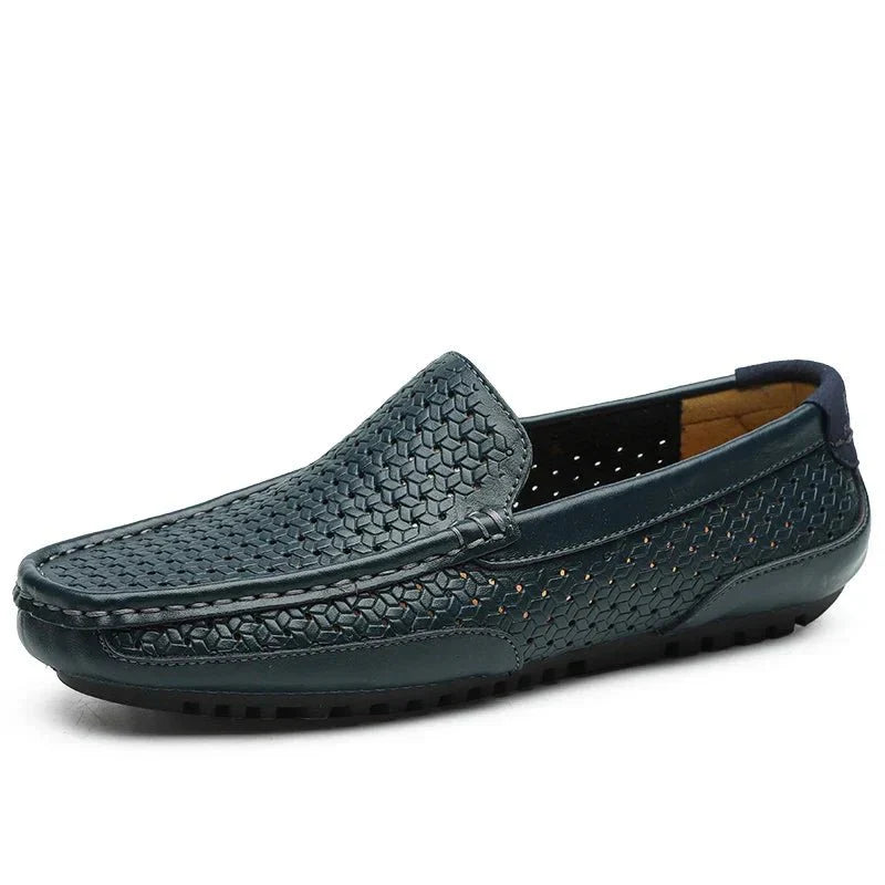 Lucio Fontana Faux Leather Loafers