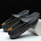 Lucio Fontana Faux Leather Loafers