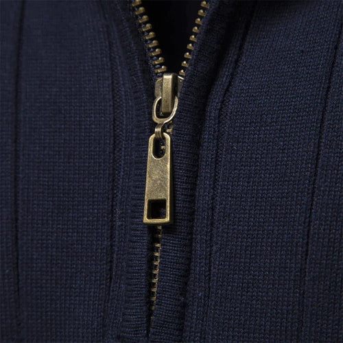 Brandy | Ribbed Zip-Neck Men’s Sweater