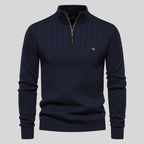 Brandy | Ribbed Zip-Neck Men’s Sweater