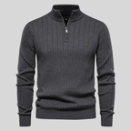 Brandy | Ribbed Zip-Neck Men’s Sweater