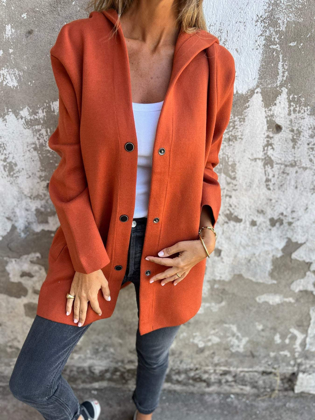 Marli | Casual Long Hooded Jacket