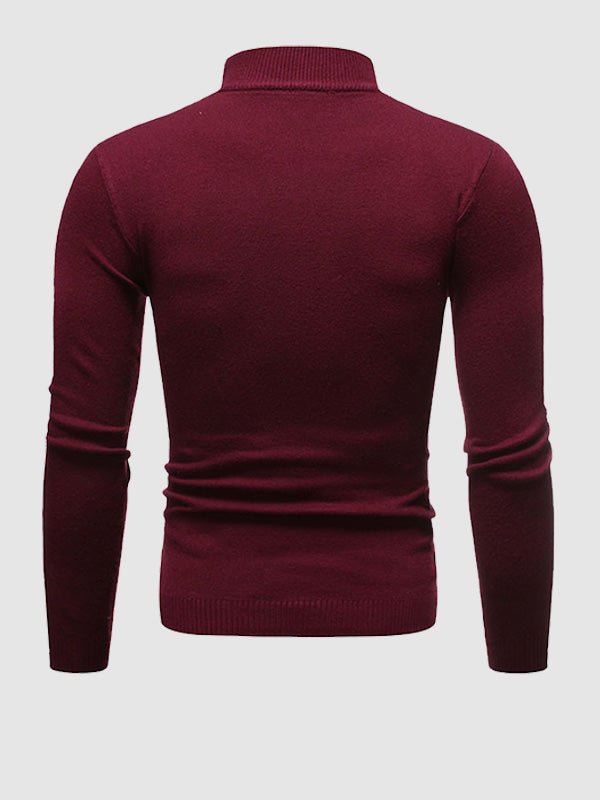 Men’s Basic Turtleneck Knit Jumper