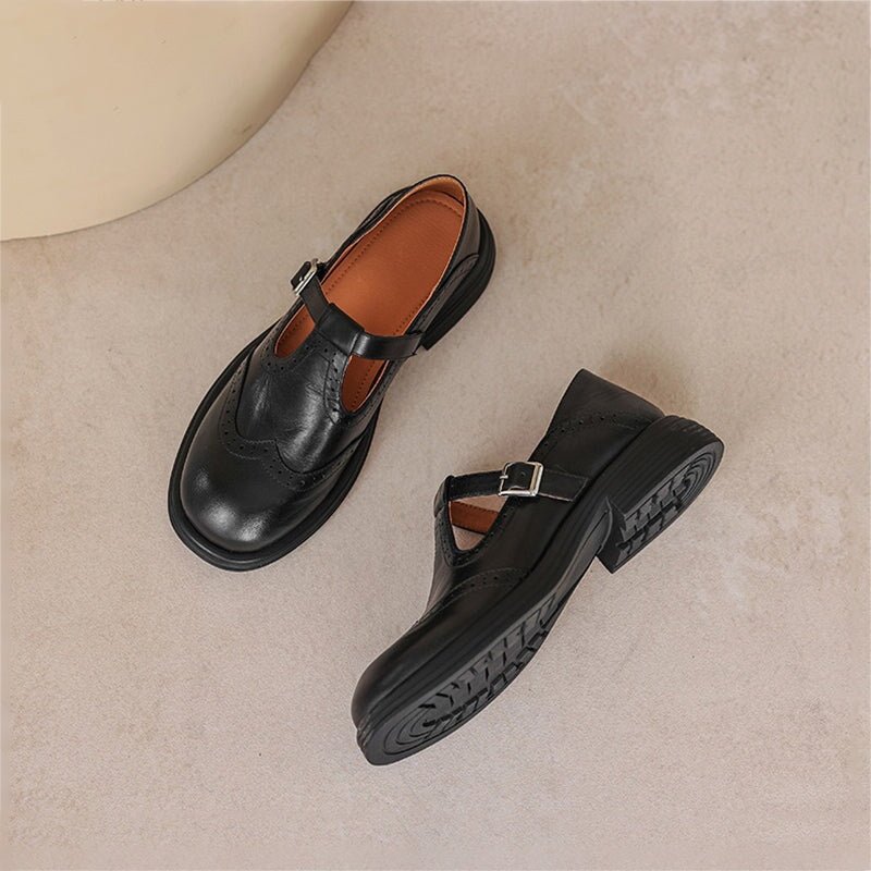 Mira | Vintage T-Strap Flats