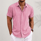 Men’s Casual Short Sleeve Button Shirt