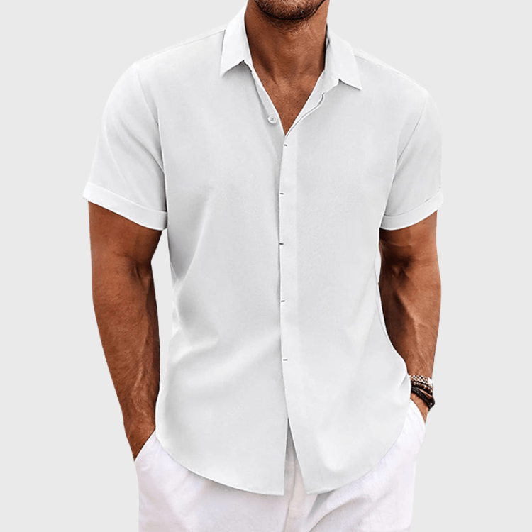 Men’s Casual Short Sleeve Button Shirt