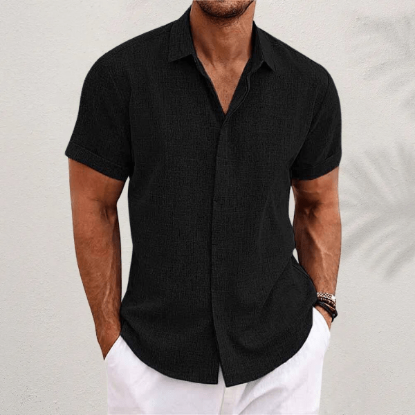 Men’s Casual Short Sleeve Button Shirt