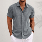 Men’s Casual Short Sleeve Button Shirt