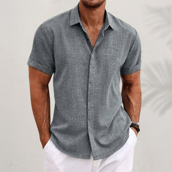 Men’s Casual Short Sleeve Button Shirt