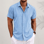 Men’s Casual Short Sleeve Button Shirt