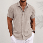 Men’s Casual Short Sleeve Button Shirt