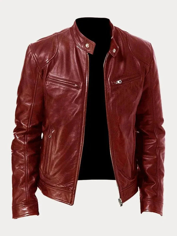Casual Faux Leather Jacket for Men