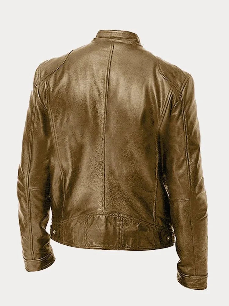 Casual Faux Leather Jacket for Men