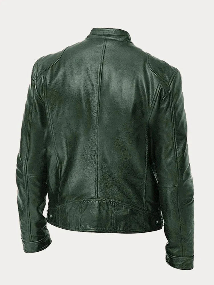 Casual Faux Leather Jacket for Men