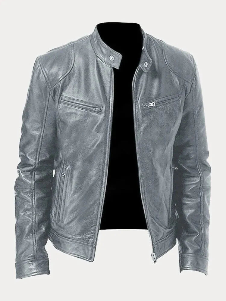 Casual Faux Leather Jacket for Men