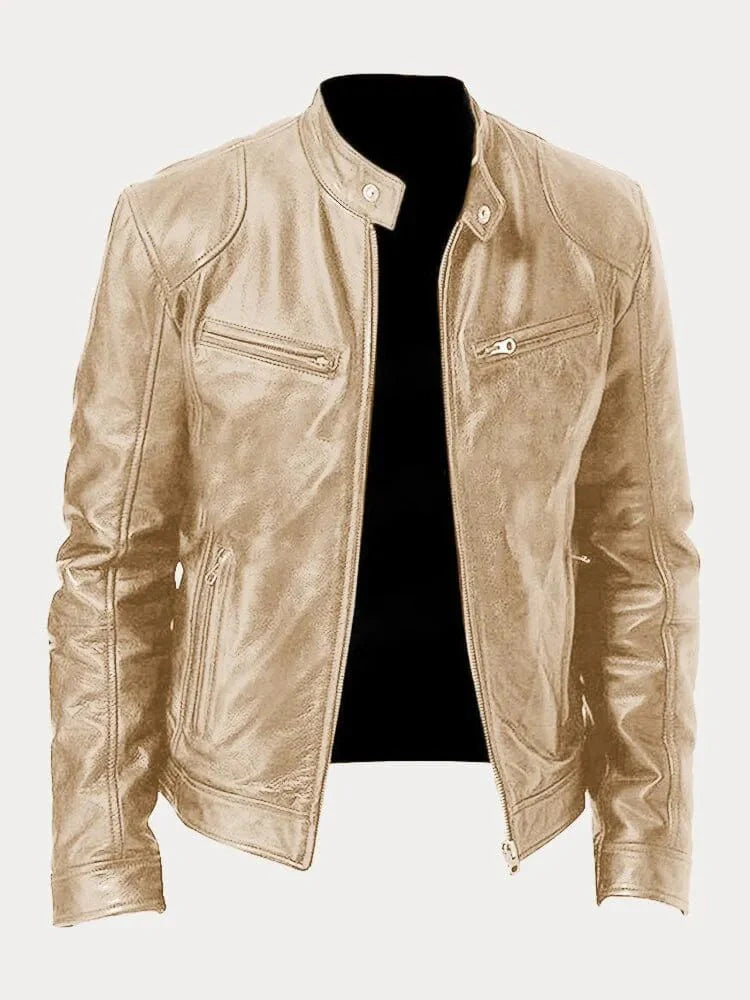 Casual Faux Leather Jacket for Men
