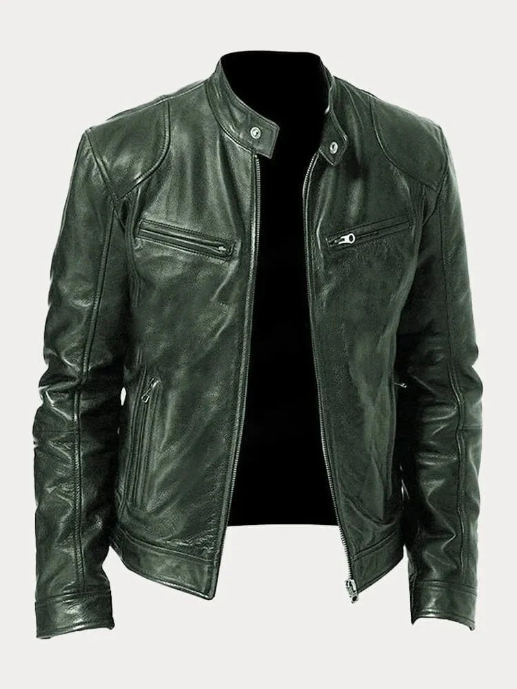 Casual Faux Leather Jacket for Men