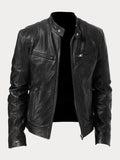 Casual Faux Leather Jacket for Men
