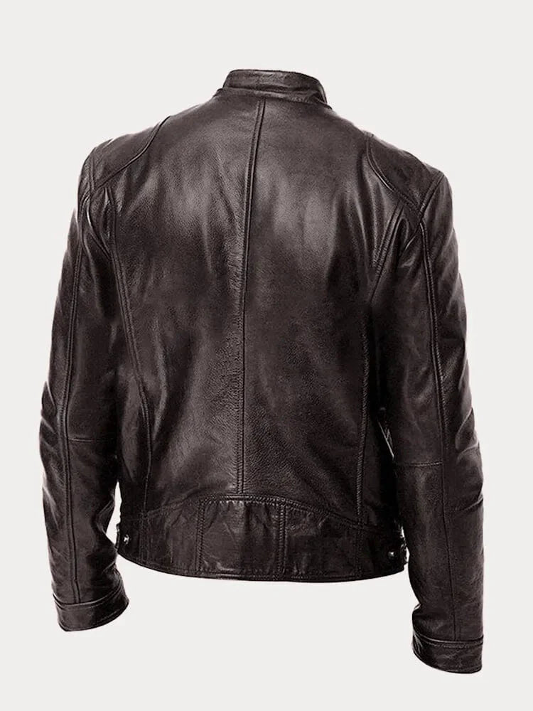 Casual Faux Leather Jacket for Men