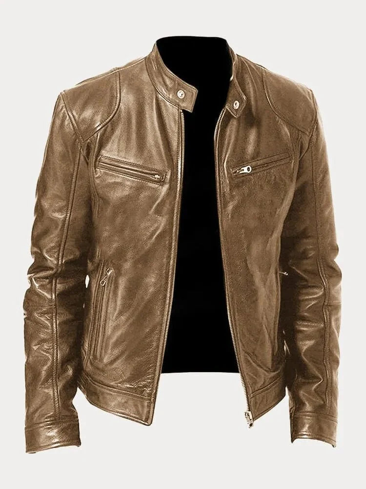 Casual Faux Leather Jacket for Men