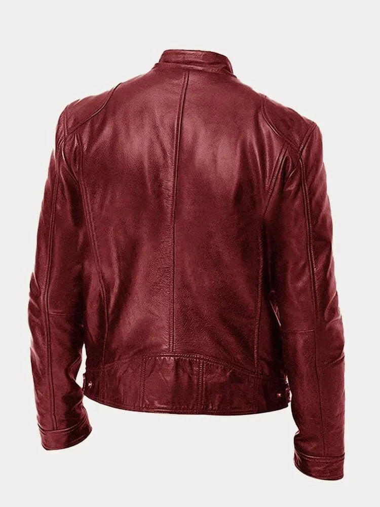 Casual Faux Leather Jacket for Men