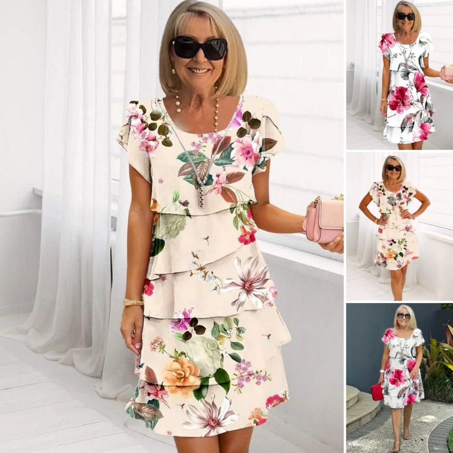 Maribel | Layered Floral Summer Dress