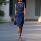 Celeste | Elegant Draped Midi Dress