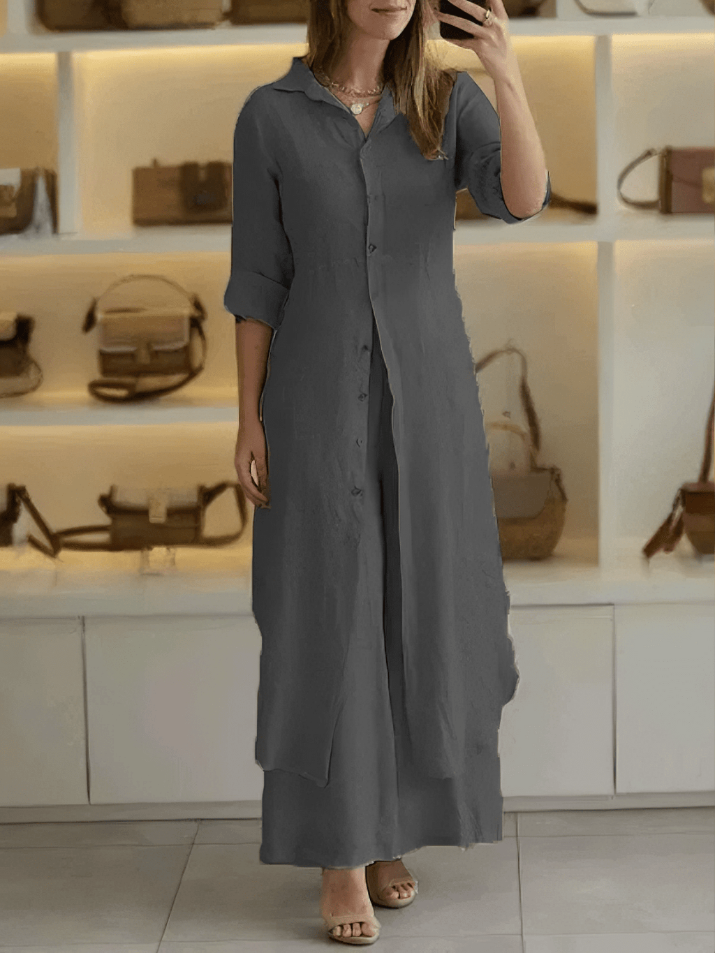 Maribel | Classic Longline Buttoned Set